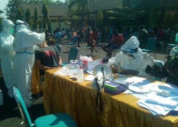 tes swab anggota Korem Bhaskara Jaya