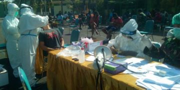 tes swab anggota Korem Bhaskara Jaya