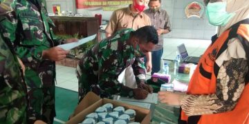 Tes urine anggota TNI AD