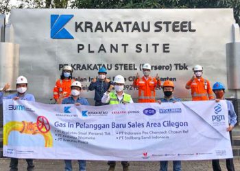 PT Perusahaan Gas Negara Tbk (PGN) melaksanakan Gas In (penyaluran gas pertama kali) pada lima pelanggan di sektor baja dan logam