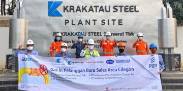 PT Perusahaan Gas Negara Tbk (PGN) melaksanakan Gas In (penyaluran gas pertama kali) pada lima pelanggan di sektor baja dan logam