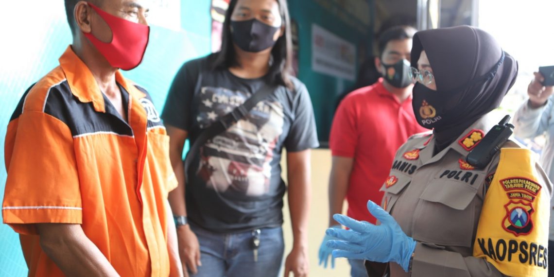 Pelaku diamankan di Mapolres Tanjung Perak