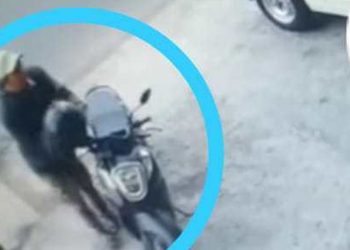 aksi curanmor terekam CCTV