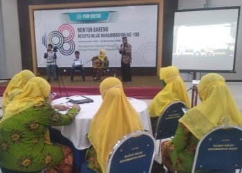 Penuh Khidmat, Nobar Resepsi Milad Muhammadiyah di Gedung Dakwah Gresik