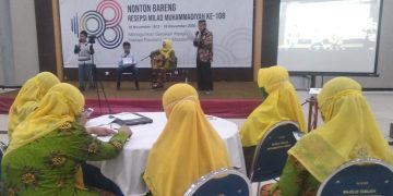 Penuh Khidmat, Nobar Resepsi Milad Muhammadiyah di Gedung Dakwah Gresik