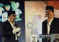 Machfud Arifin dan Mujiaman saat debat publik ke tiga