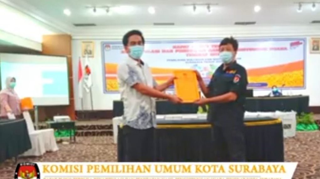Hasil Rekapitulasi KPU, Paslon Er-Ji Menang di Pilkada Surabaya