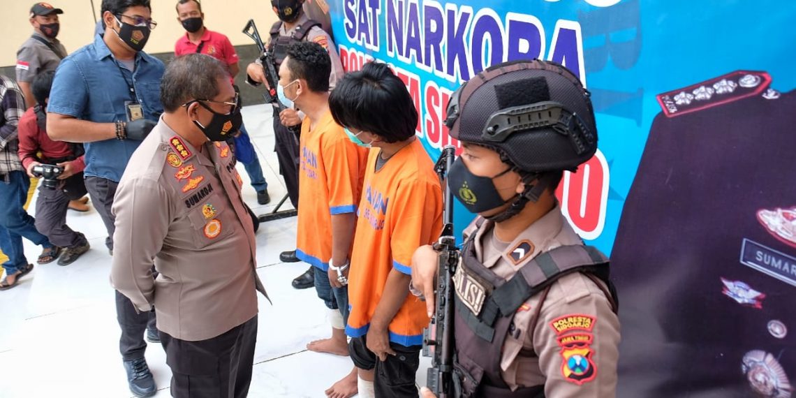 Satnarkoba Polresta Sidoarjo Tangkap Dua Residivis Pengedar SS Jaringan Lapas Madiun