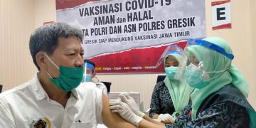 Puluhan Wartawan Gresik Divaksin Covid-19