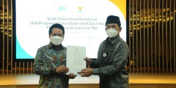 Badan Amil Zakat Nasional Republik Indonesia resmi menunjuk Unit Pengelola Zakat (UPZ) Bank Syariah Indonesia sebagai salah satu mitra strategis dalam menghimpun, mengelola, dan menyalurkan zakat kepada mustahik (penerima zakat).