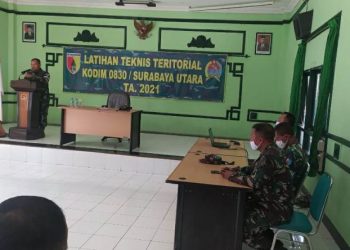Latihan teknis teritorial atau yang biasa dikenal dengan sebutan Latnister secara resmi dibuka oleh Dandim 0830/Surabaya Utara, Kolonel Inf Sriyono