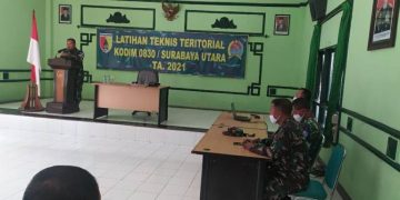 Latihan teknis teritorial atau yang biasa dikenal dengan sebutan Latnister secara resmi dibuka oleh Dandim 0830/Surabaya Utara, Kolonel Inf Sriyono