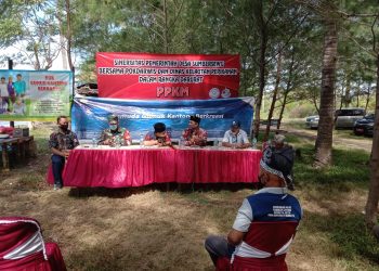 Pemdes Sumbersewu Bersama Forpimka, Dinas Kelautan dan Perikanan Gelar Sosialisasi PPKM Darurat