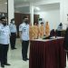 Serah terima jabatan dilaksanakan di Aula Kantor Imigrasi Kelas I Khusus TPI Surabaya di Jalan Juanda disaksikan Kepala Kanwil Kemenkumham Jatim, Krismono, Senin (16/08/2021).