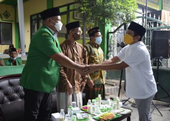 Adam Rusydi Sumbang 1000 Masker saat Hadir di Pelantikan PAC GP Ansor Waru