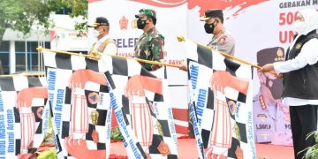 Pangdam VBrawijaya Dampingi Kunjungan Panglima TNI dan Kapolri di Bumi Aremaa