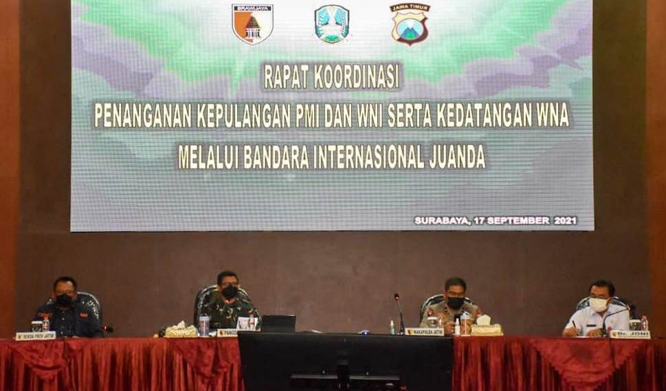 Rakor Terbatas Forkopimda yang dihadiri Pangdam Brawijaya