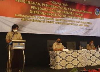 Sosialisasi P4GN yang digelar Ditresnarkoba Polda Jatim