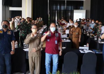 Jajaran Timpora Mojokerto foto bersama usai kegiatan.