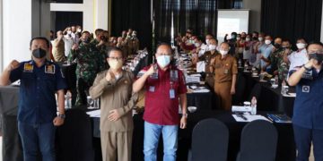 Jajaran Timpora Mojokerto foto bersama usai kegiatan.