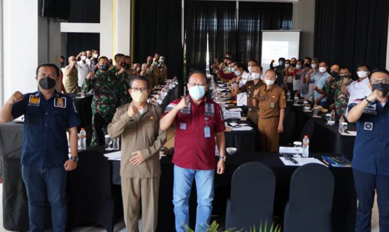 Jajaran Timpora Mojokerto foto bersama usai kegiatan.