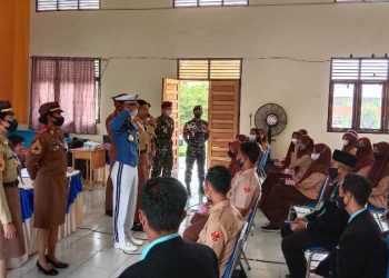 Taruna Akademi Angkatan Laut (AAL) Tingkat lll Angkatan ke-68, Satuan Latihan Kartika Jala Krida (Satlat KJK) 2021, untuk melaksanakan sosialisasi dan mengajak kaula muda Kota Sabang untuk bergabung dengan TNI AL, Sabtu (9/10/2021).