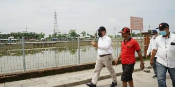 Fraksi BHS saat meninjau long storage di Kali Mati TarikPSI DPRD Surabaya