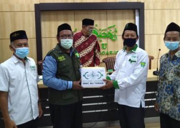 Penyerahan hasil infaq yang dihimpun oleh LAZISNU MWC se- Kabupaten Sidoarjo akan diserahkan PC LAZISNU Sidoarjo