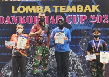 Taruna Akademi Angkatan Laut (AAL), Sersan Taruna (P) Gusnelia Azri berhasil menyabet Juara lll Kategori Tembak Pistol Perorangan Putri jarak 20 Meter yang digelar di Lapangan Tembak Jusman Puger, Kesatrian Marinir Hartono, Cilandak, Jakarta kemarin.