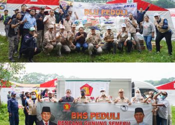 BHS dan DLU Peduli bencana erupsi gunung semeru