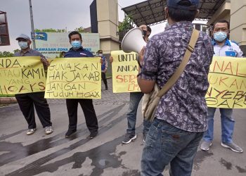 Kasatreskrim Sebut Karya Jurnalistik sebagai Hoax, Puluhan Wartawan Geruduk Mapolresta Sidoarjo