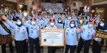 10 Satker Jajaran Kanwil Kemenkumham Jatim Raih Predikat WBK/ WBBM 2021