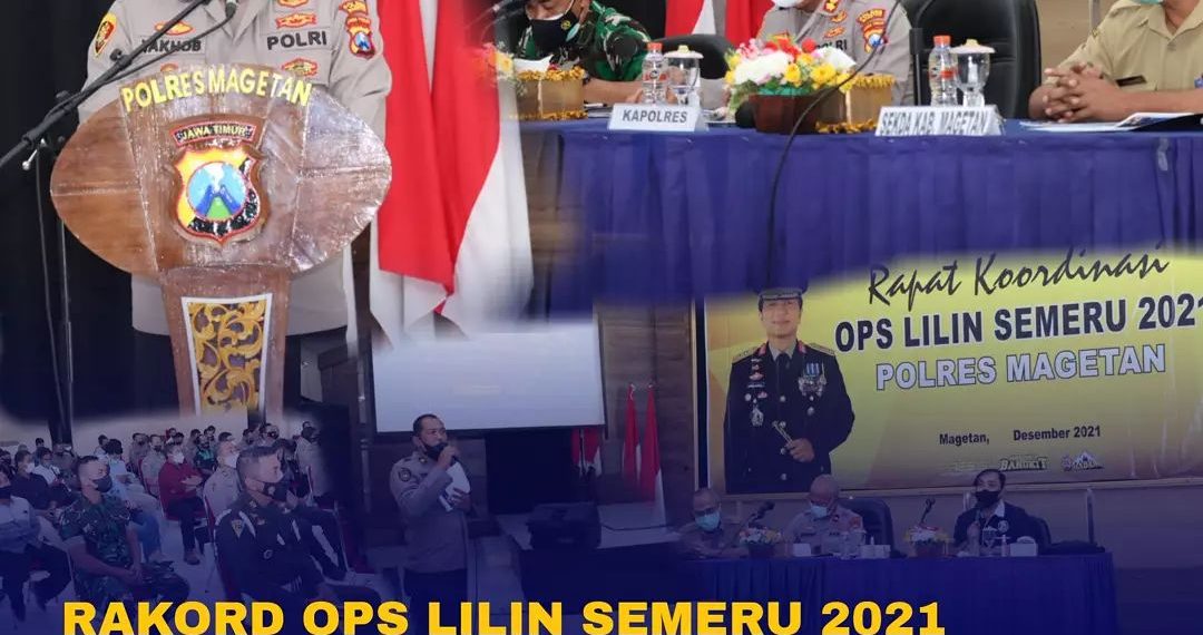 Gelar Rakor Ops Lilin Semeru 2021, Kapolres Magetan Pastikan Keamanan Nataru