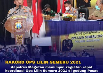 Gelar Rakor Ops Lilin Semeru 2021, Kapolres Magetan Pastikan Keamanan Nataru