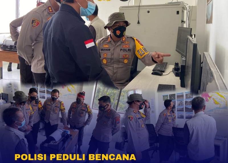 Kapolres Magetan Melaksanakan Tugas Peninjauan Awan Panas Gunung Semeru