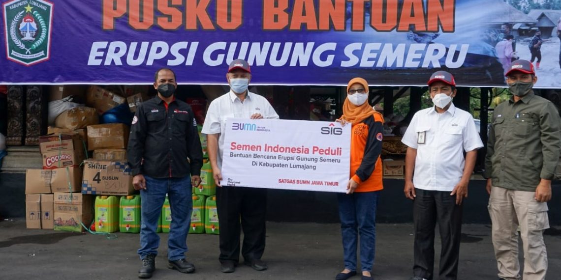 SIG Bantu Korban Semeru Bahan Makanan dan Perlengkapan