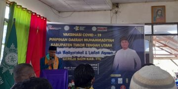 Muhammadiyah Timur Tengah Utara, NTT Gelar Vaksinasi Lintas Agama di Gereja Sion Sasi
