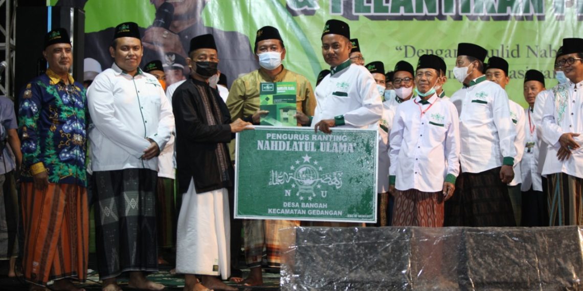 NU Ranting Desa Bangah Peringati Maulid Nabi Muhammad SAW Sekaligus Pelantikan Pengurus Ranting NU Bangah 2021-2026