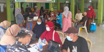 AAL Lanjutkan Serbuan Vaksinasi Maritim di Desa Damarsi Buduran Sidoarjo