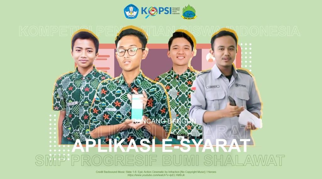 Aplikasi ‘E-Syarat’ Karya Siswa SMP Bumi Sholawat Raih Juara II Nasional