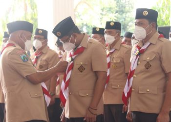 Ka Kwarda Gerakan Pramuka Jatim Kukuhkan Ka Mabicab dan Pengurus Mabicab Kwarcab Pramuka Sidoarjo