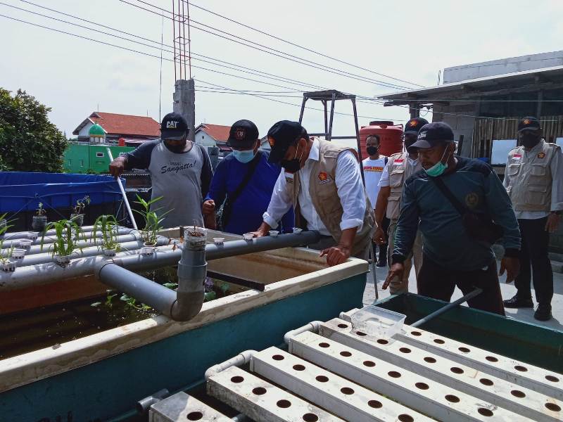 BHS meninjau ternak lele di lantai II balai RW 009