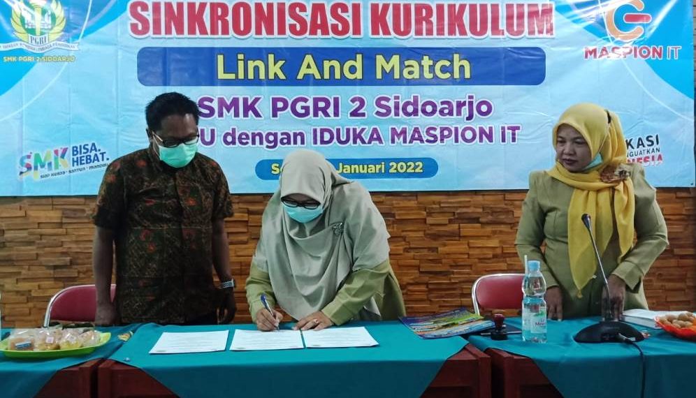 SMK PGRI 2 Sidoarjo-Maspion IT Teken MoU Untuk Sinkronisasi Kurikulum