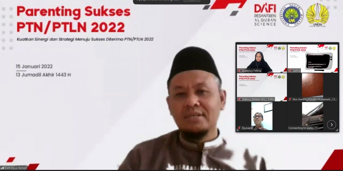 Dafi Pesantren Al Quran Science, Kuatkan Sinergi Sekolah-Wali Santri Sukseskan Lolos PTN/PTLN 2022