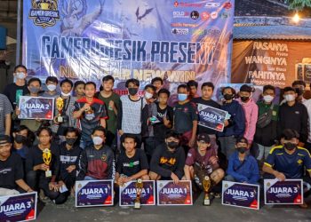 Bertanding Off Line, Gamers Gresik Beradu Kepiawaian Sekaligus Melepas Kangen