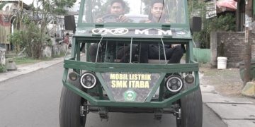 mobil listrik Tirex SMK Itaba Gedangan