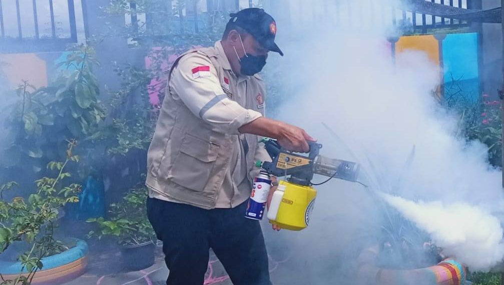 BHS fogging di Desa Kedungrawan Kecamatan Krembung