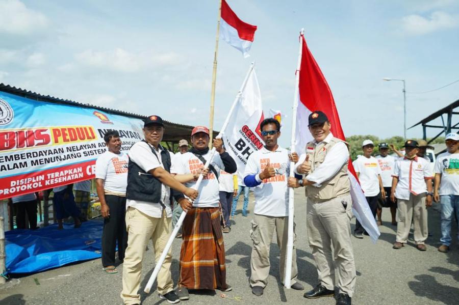 BHS saat berkunjung ke kawasan kampung nelayan di Kalanganyar, Sedati