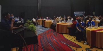 H Khulaim Junaidi saat mengisi wawasan kebangsaan di Hotel Luminor