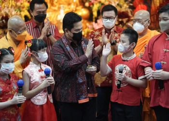 Menteri BUMN Erick Thohir ikut hadir merayakan imlek